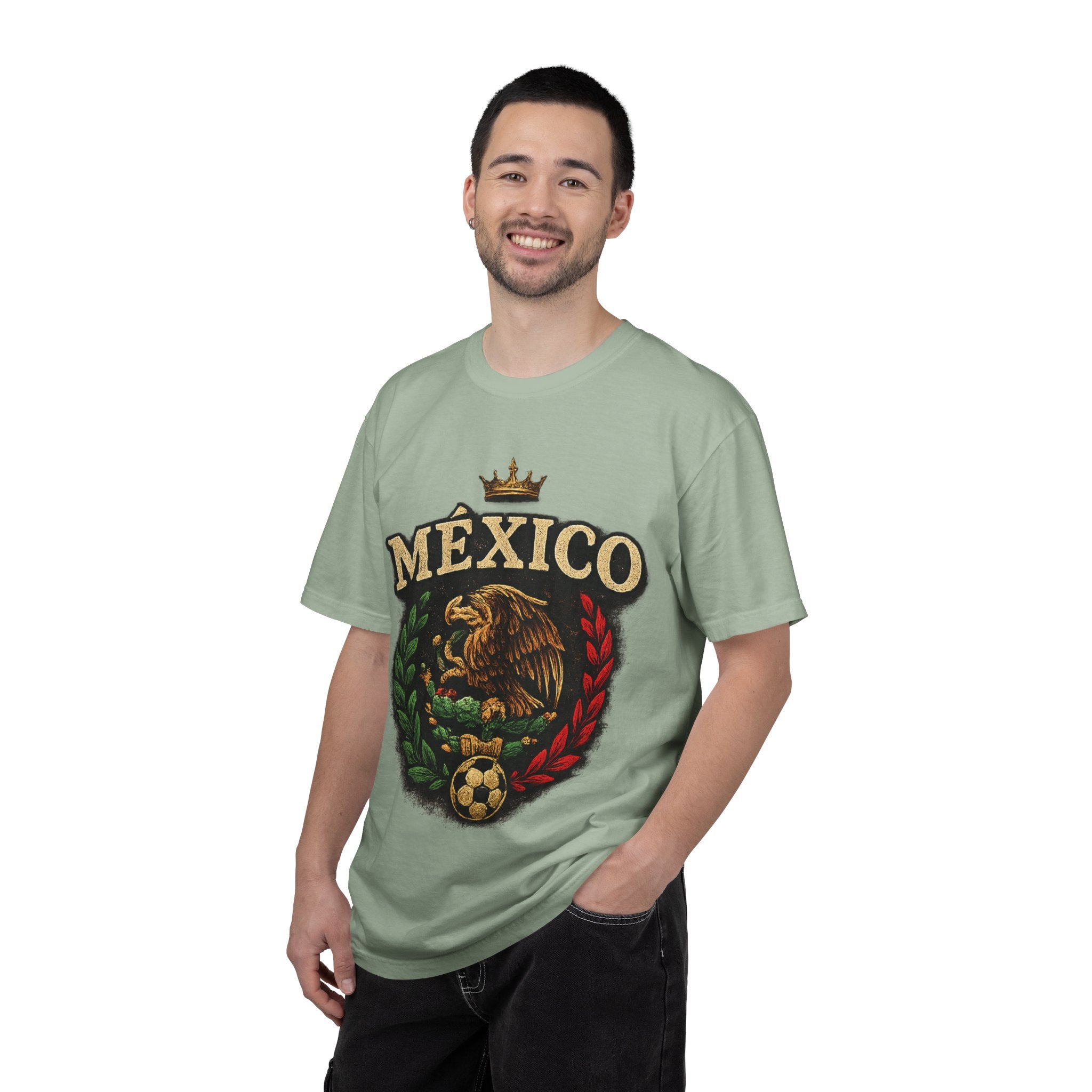 Mexico Eagle T-Shirt — Viva Mexico Patriotic Soccer Crest Tee