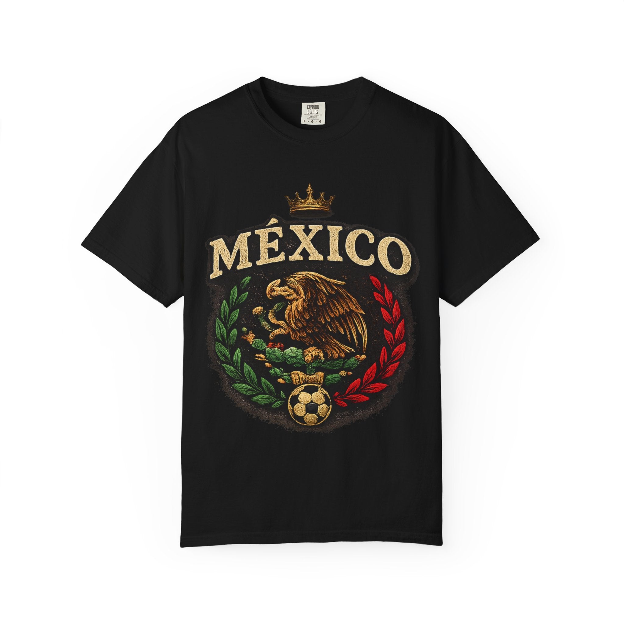 Mexico Eagle T-Shirt — Viva Mexico Patriotic Soccer Crest Tee