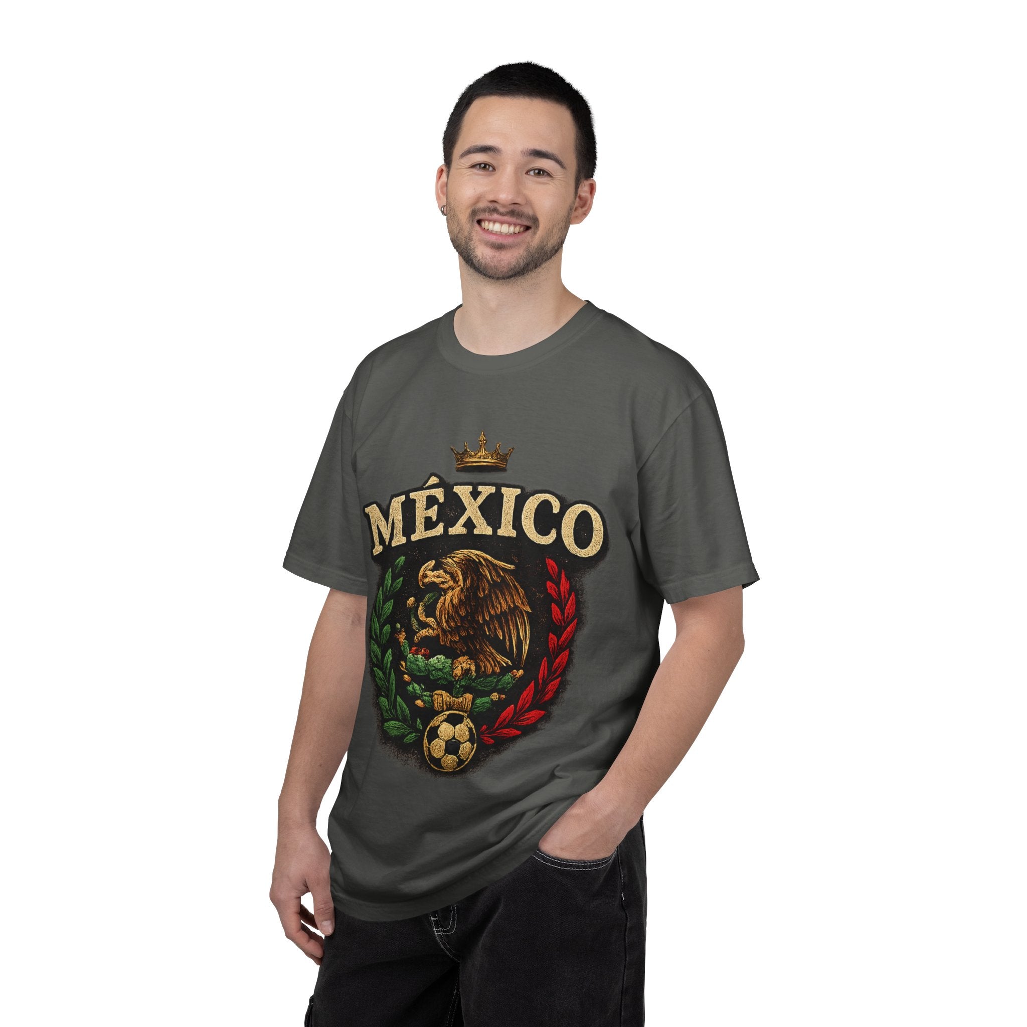 Mexico Eagle T-Shirt — Viva Mexico Patriotic Soccer Crest Tee