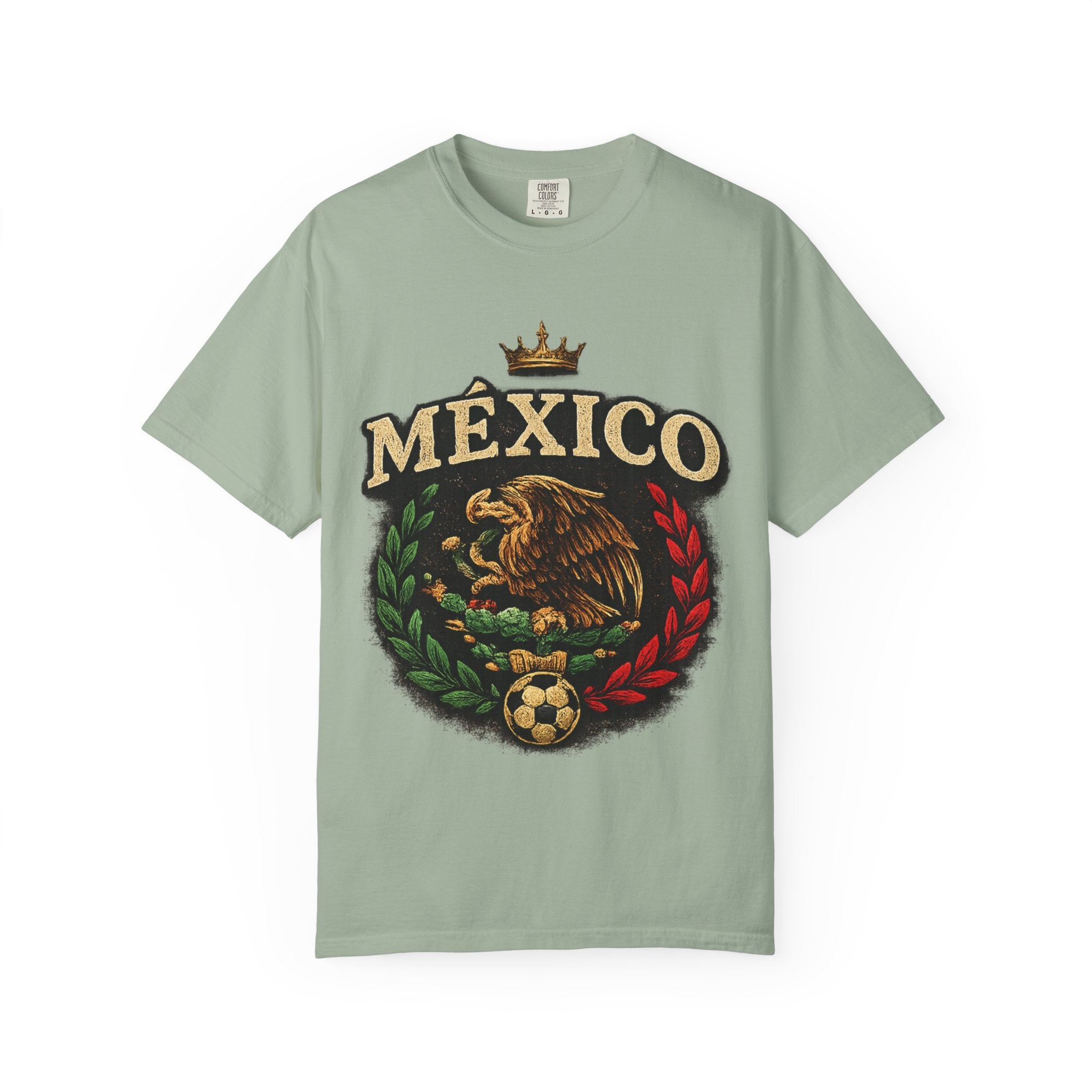 Mexico Eagle T-Shirt — Viva Mexico Patriotic Soccer Crest Tee