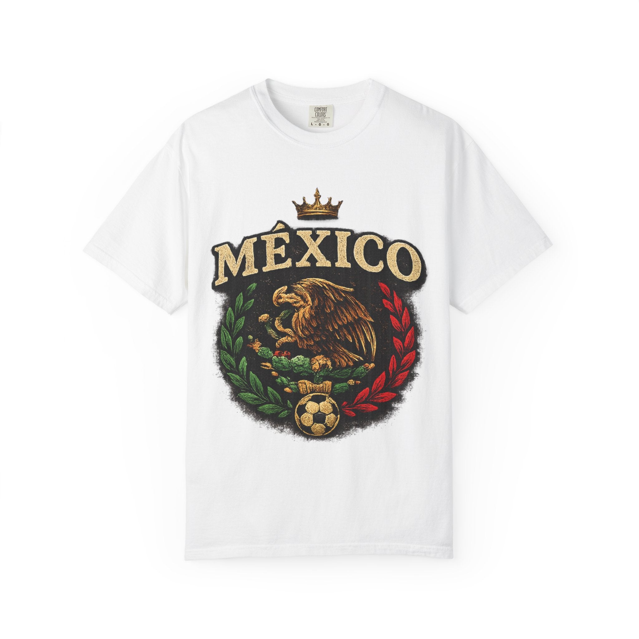 Mexico Eagle T-Shirt — Viva Mexico Patriotic Soccer Crest Tee