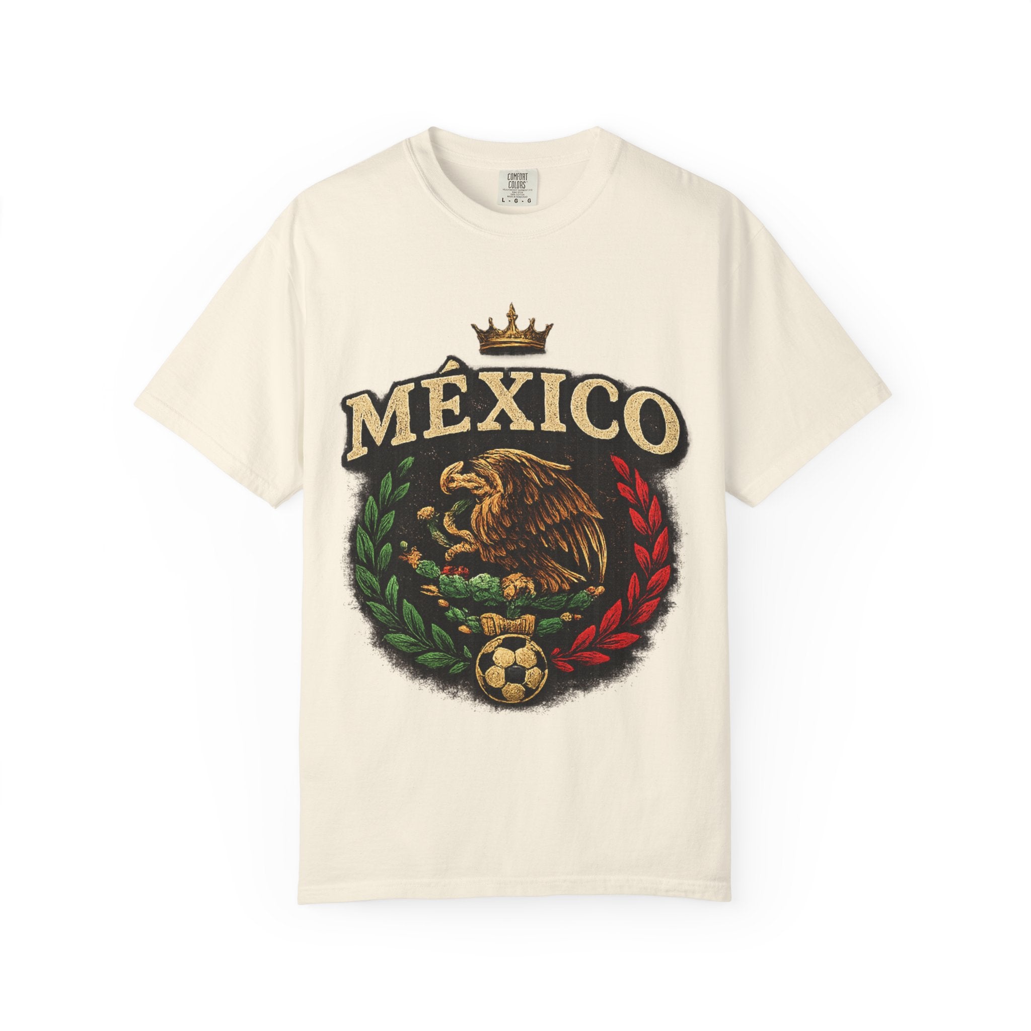 Mexico Eagle T-Shirt — Viva Mexico Patriotic Soccer Crest Tee