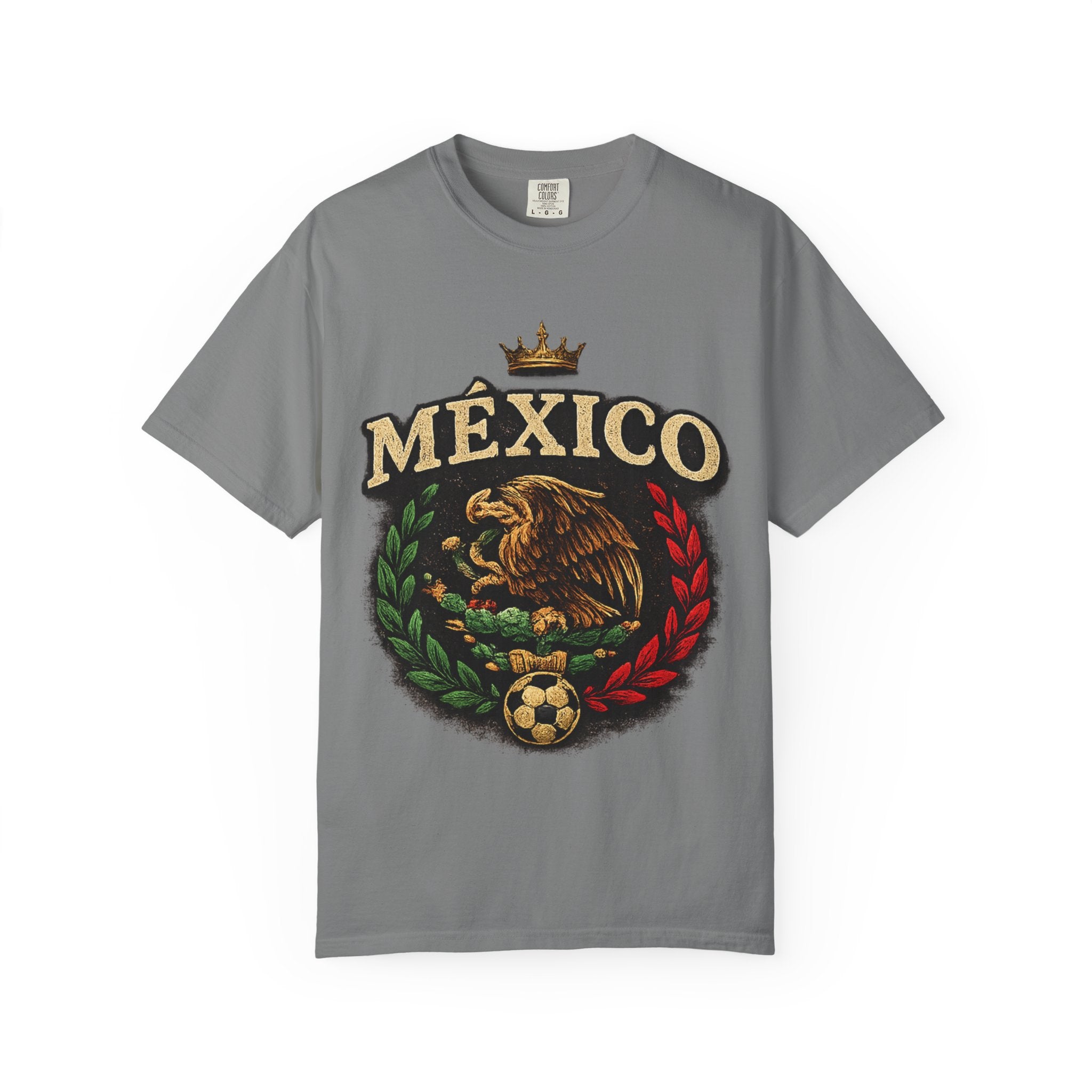 Mexico Eagle T-Shirt — Viva Mexico Patriotic Soccer Crest Tee