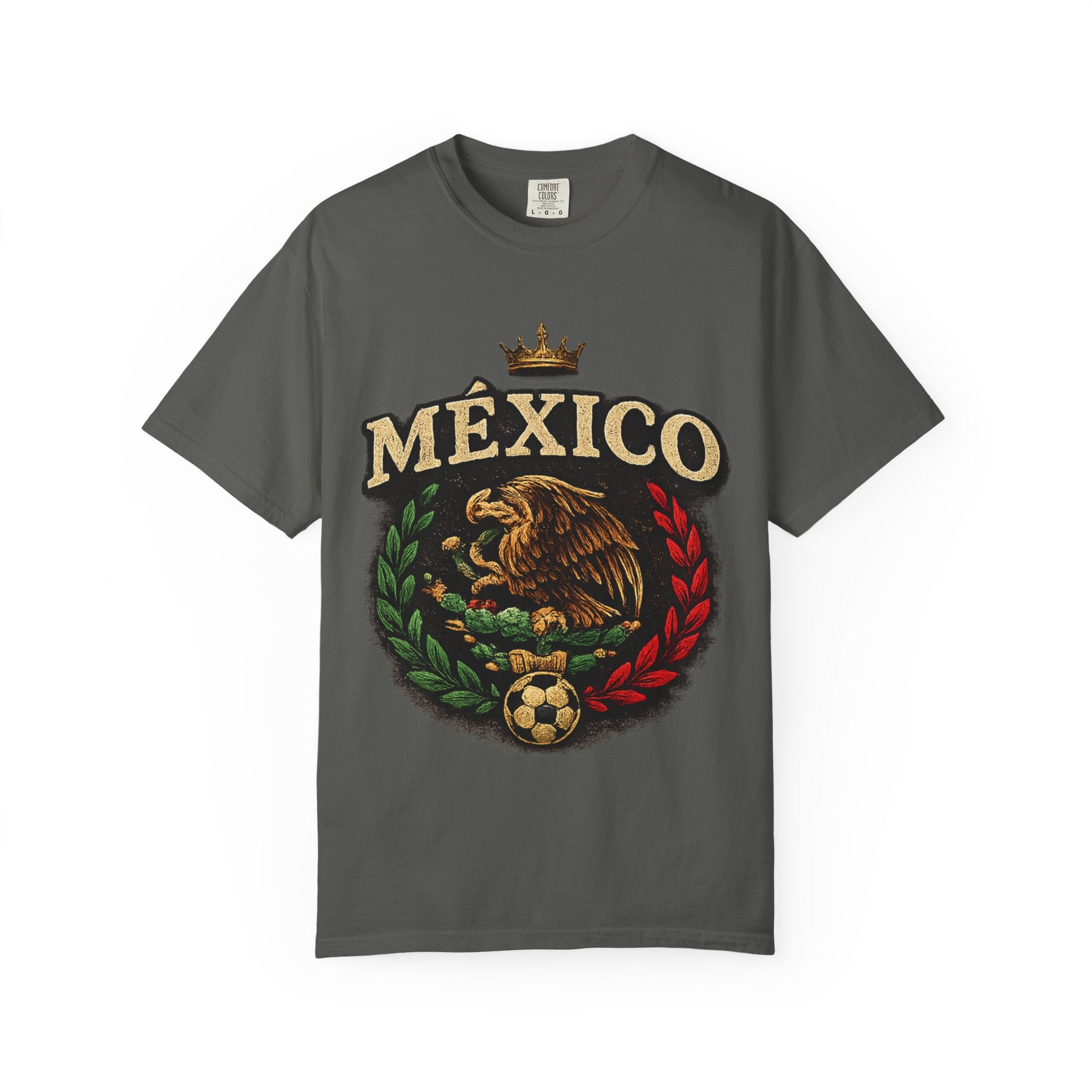 Mexico Eagle T-Shirt — Viva Mexico Patriotic Soccer Crest Tee