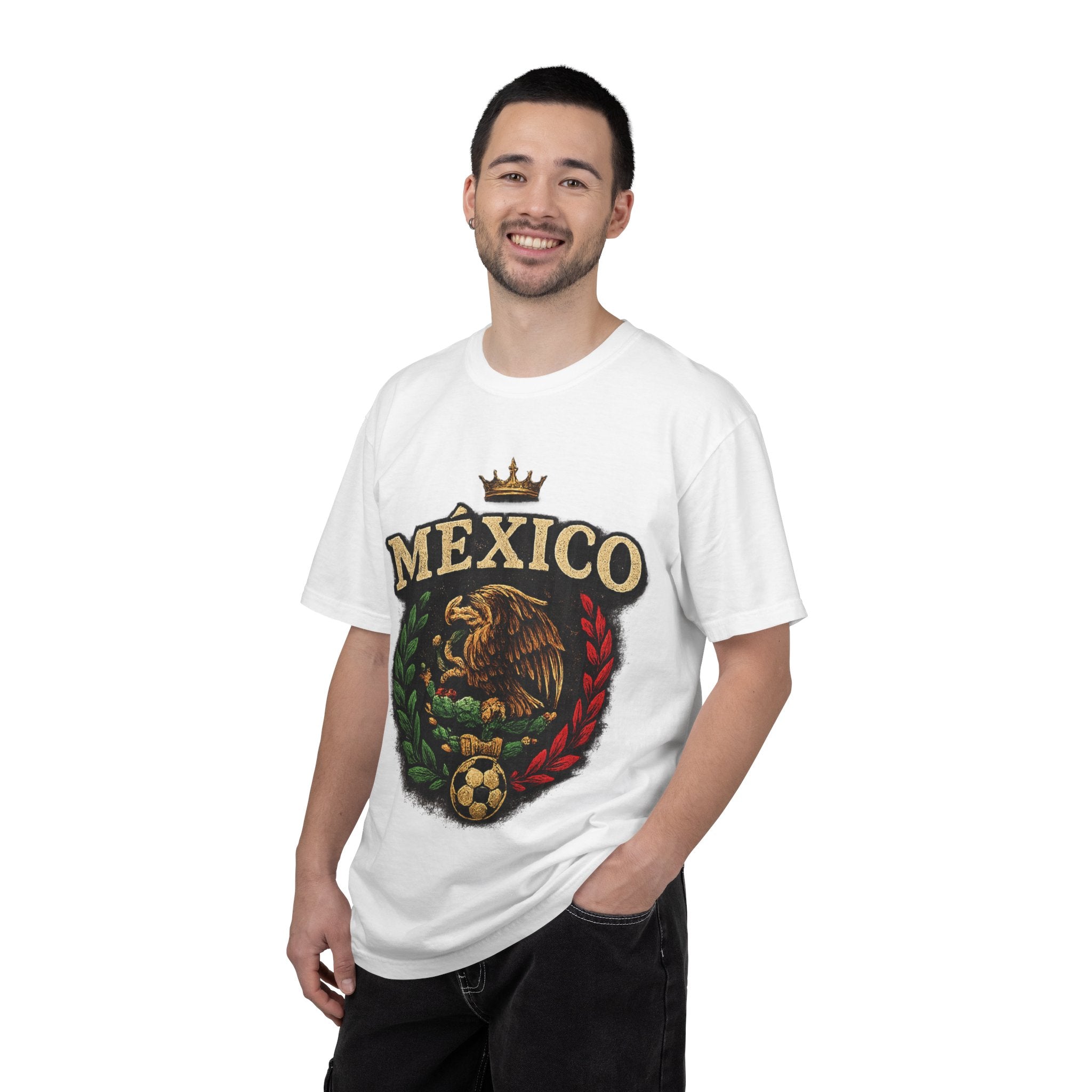 Mexico Eagle T-Shirt — Viva Mexico Patriotic Soccer Crest Tee