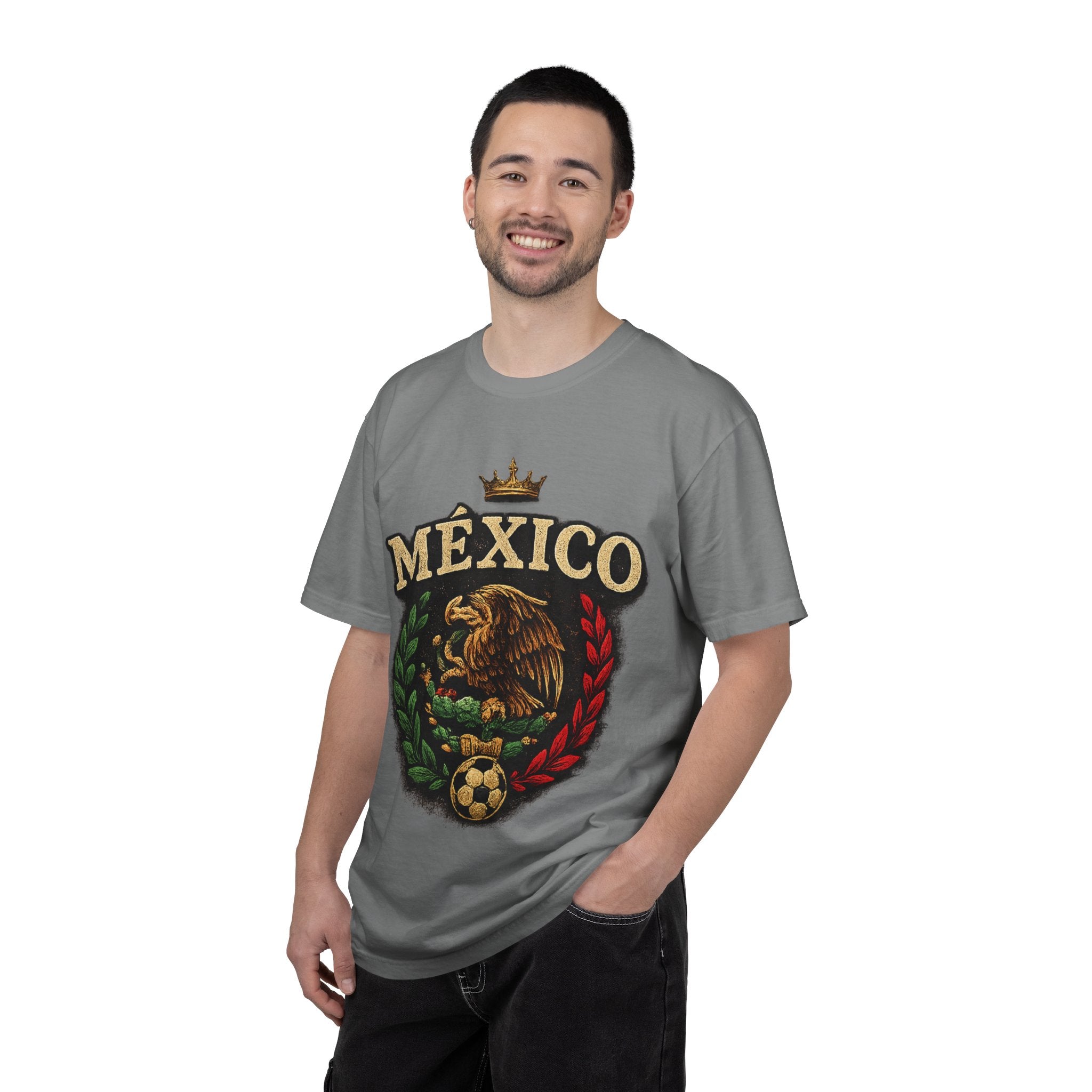 Mexico Eagle T-Shirt — Viva Mexico Patriotic Soccer Crest Tee