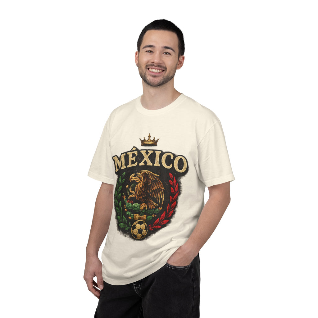 Mexico Eagle T-Shirt — Viva Mexico Patriotic Soccer Crest Tee