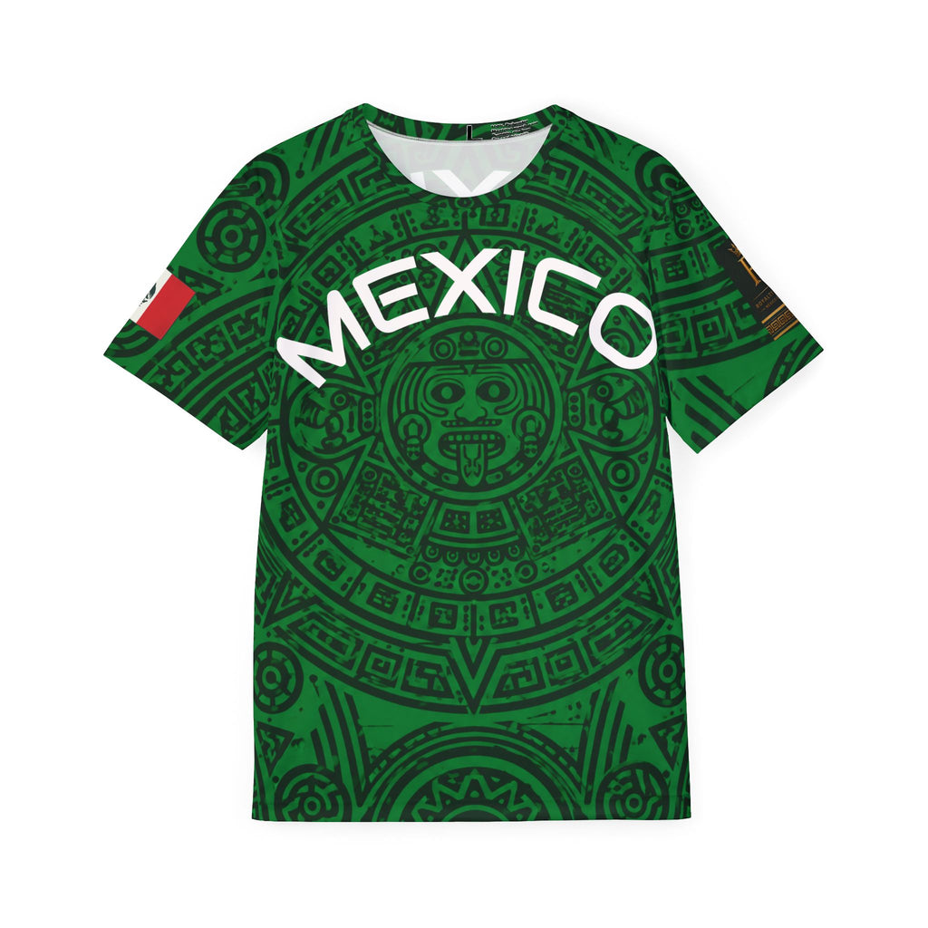 Aztec Mandala Sports Jersey — Dark Green All-Over Print
