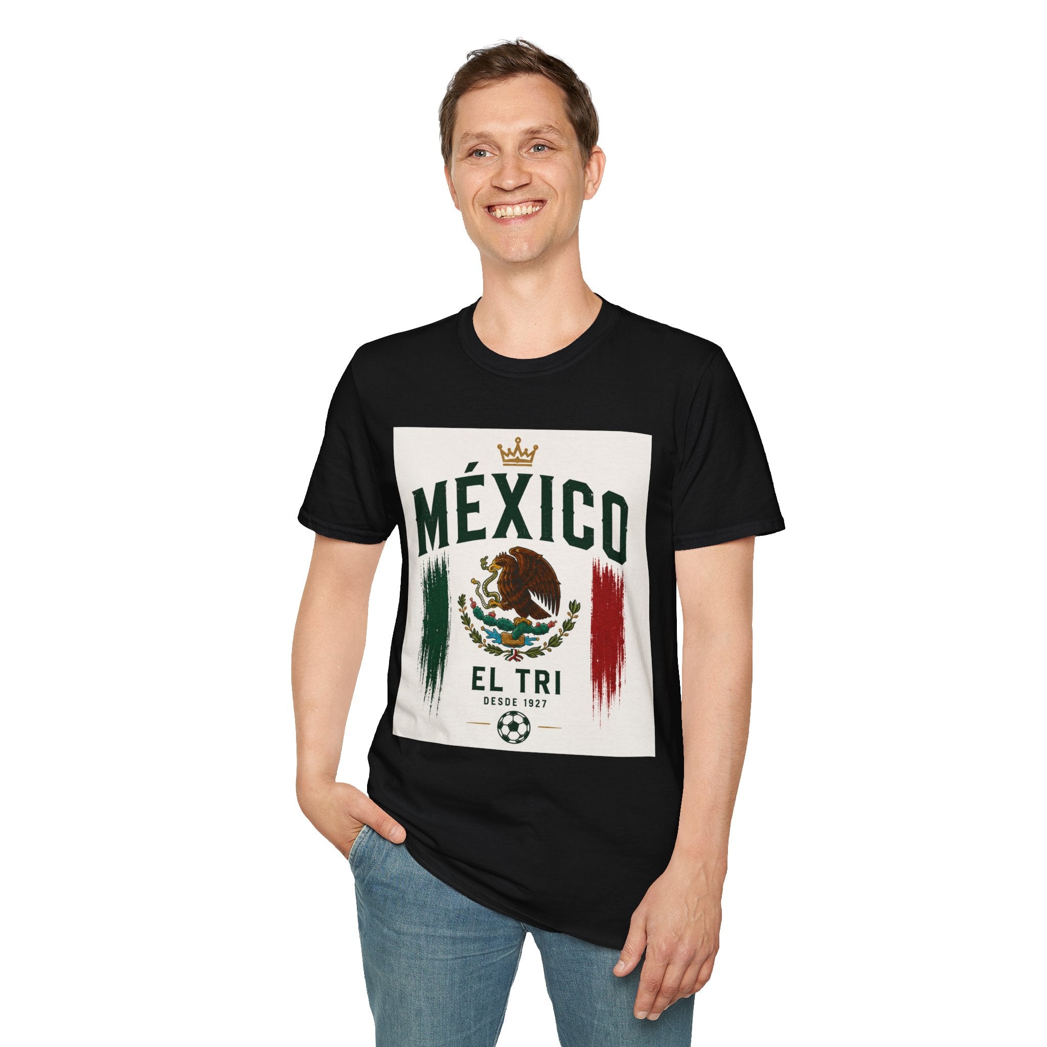 México El Tri Vintage Soccer Graphic T-Shirt | Retro Mexican Football Fan Tee